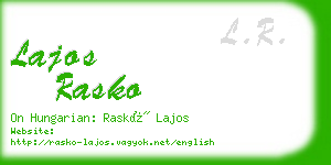 lajos rasko business card